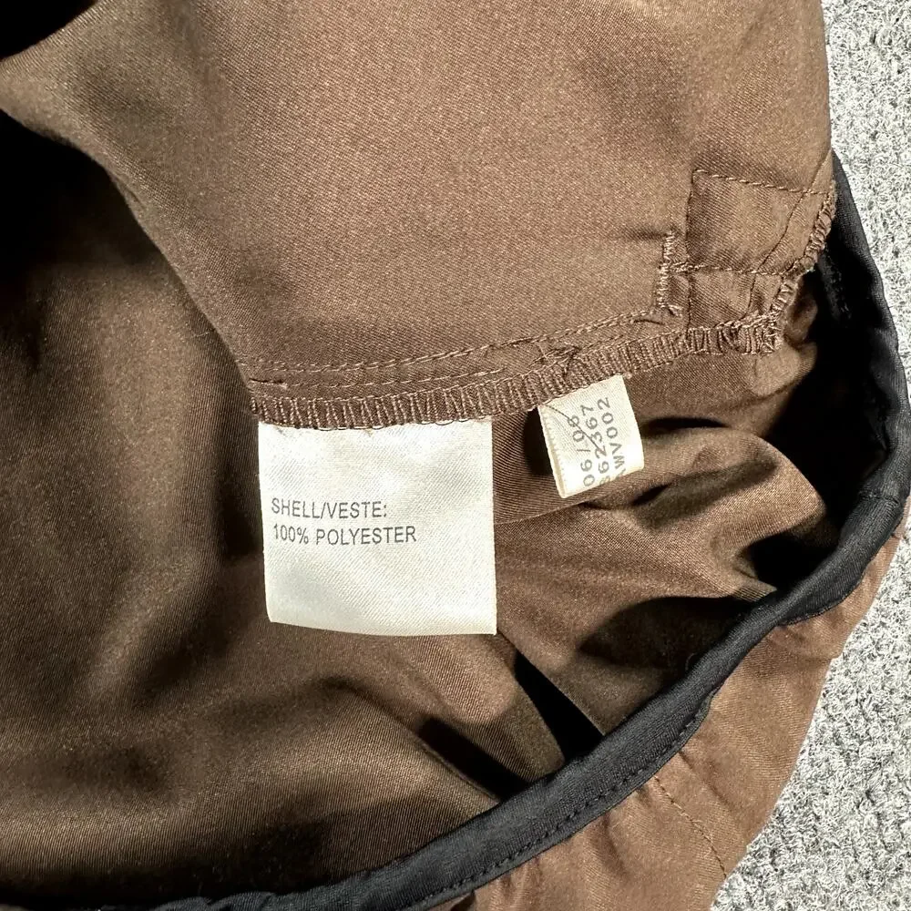 Adidas Golf Pullover Jacket Climaproof Mens M Brown Woodlands Golf Club 1/4 Zip